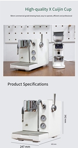 Cafetera Espresso Semiautomática EM3801 con Bomba de Alta Presión de 19 Bares y Vaporizador de Leche para Café y Espuma de Leche - Product Image 4