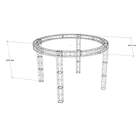 Dj Ronda Aleación de aluminio Etapa Truss Sistema de techo Display Arch Spigot Truss