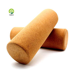 工場卸売 カスタムサイズ 天然コルク 環境に優しい 滑り止め クレイジーフィット マッサージローラーセット 足の筋肉用コルクローラー - Product Image 1