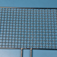 Grille de cuisson portable en acier inoxydable 304 renforcé de 1,8 mm avec filetage interne, réutilisable et de qualité alimentaire, pour barbecue au charbon de bois commercial