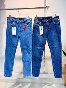 تجارة خارجية للنساء خصر مرتفع نحيل تناسب الجينز عارضة الجينز مرونة الخصر الربيع الصيف الخريف الشتاء بالجملة - Product Image 3