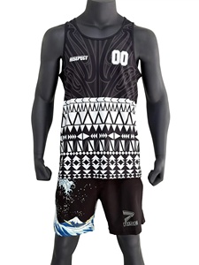 Mode Workout Dry-Fit Chemises sans manches pour hommes Homme Fournisseurs Chemise personnalisée Fidji Jersey Kicking Tee <span class=keywords><strong>Rugby</strong></span> - Product Image 2