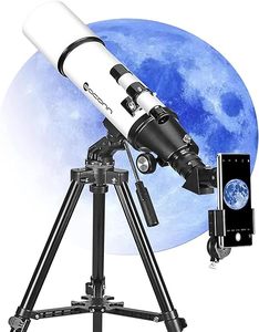 Teleskop Astronomi Profesional Solomark 80600-W dengan Lensa Objektif 80mm, Tabung Optik 600mm, dan Tripod Aluminium Alloy yang Dapat Disesuaikan - Product Image 2