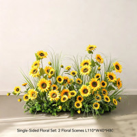 Décoration de tournesol artificiel, aménagement paysager végétal vert, décoration de plante simulée, décoration d'angle