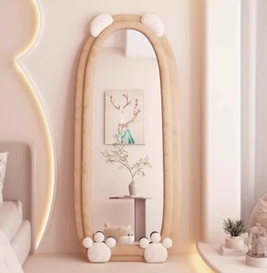 Piccolo orso salone piano specchio styling stazione con deposito negozio di abbigliamento specchio pavimento rotola personalizzato pavimento specchio - Product Image 5