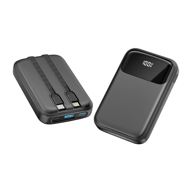 10000mAh 20000mAh Portable Power Bank PD22.5W Fast Charging Built in 3 in 1 Cable LED Display Mini Slim Charger
