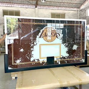 Lakers <span class=keywords><strong>de</strong></span> haute qualité dessinant 72 "* 42" <span class=keywords><strong>panneau</strong></span> arrière <span class=keywords><strong>de</strong></span> <span class=keywords><strong>basket</strong></span>-ball en verre personnalisé - Product Image 1