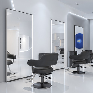 Miroir de Salon LED Moderne sur Pied, Miroir Coiffure Double Face pour Barbier et Salon de Beauté - Product Image 4