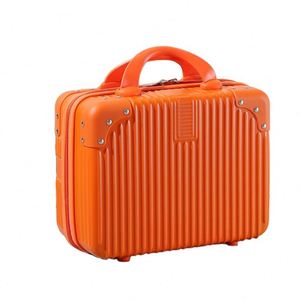 Unisex ABS Lightweight Luggage Case Boarding Small <b>Suitcase</b> Custom LOGO Mini 14-inch Makeup Case Gift Box Packing Box - Product Image 1