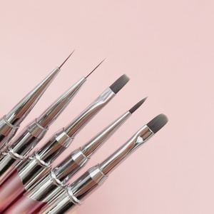 High Quality Ombre Pen Nail Art Liner <b>Brush</b> Set UV Gel Dotting Diamond Painting Tool with Custom Logo 12pcs Nails Design Supply - Product Image 3