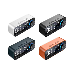 Ứng Dụng Khối Lượng Núm Loa Siêu Trầm Mini Xách Tay Máy Tính Để Bàn Đồng Hồ Báo Thức Led Loa Bass FM Đài Phát Thanh Loa Không Dây Ánh Sáng Ban Đêm Bt Loa - Product Image 6