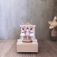 Harmonie Play Time With Toy Train Boîte à musique en bois Merry-go-round Xmas Kids Birthday Gift Wedding Decoration Boîte à musique en bois