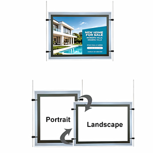 Boîte à lumière LED publicitaire personnalisée pour vitrine immobilière, affichage en vitrine de magasin, boîte à lumière suspendue - Product Image 1