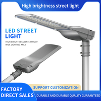 Lampadaire LED AC extérieur étanche IP65 en aluminium à haut lumen pour parking et rue publique, 50W 100W 150W 200W