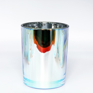 HONGYU Luxe – Pot à bougie <span class=keywords><strong>de</strong></span> Noël irisé <span class=keywords><strong>de</strong></span> 20 oz, <span class=keywords><strong>en</strong></span> verre électroplaqué, vente <span class=keywords><strong>en</strong></span> gros, décoration d'intérieur, porte-bougie - Product Image 1