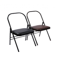 SHENGDE vente en gros grand fournisseur sans dos yoga prix du cuir outil auxiliaire fournisseur de métal chaise pliante de yoga durable pour senior