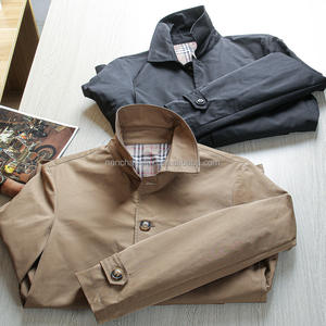 Printemps automne hommes veste en Polyester décontractée longue <span class=keywords><strong>Section</strong></span> de <span class=keywords><strong>grande</strong></span> taille coton <span class=keywords><strong>Section</strong></span> légère coupe-vent vestes pour hommes - Product Image 4