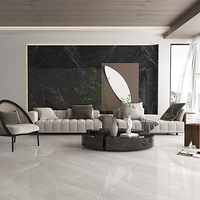 Carrelage en porcelaine brillant effet marbre gris clair 900x1800mm, veinage blanc, rectifié, étanche, pour sol et mur, salle de bain moderne, villa, hôtel