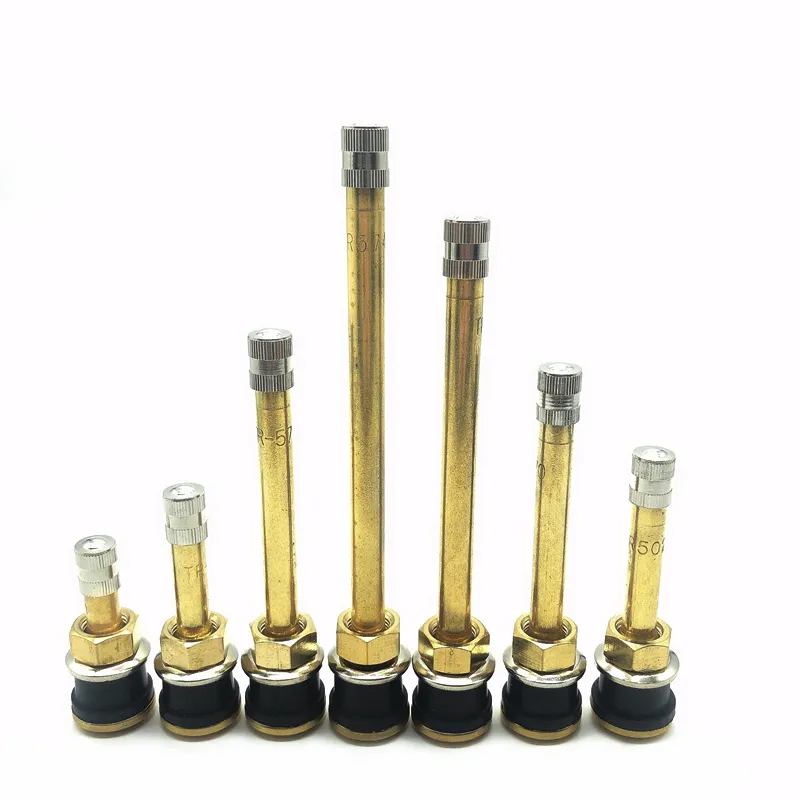 Tige en laiton doré Accessoire de type valve de pneu Valve à pince métallique Tubeless