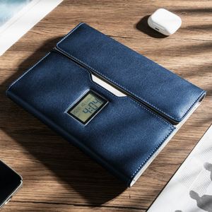 Bloc-notes intelligent pliable avec <span class=keywords><strong>batterie</strong></span> externe 8 000 mAh, charge sans fil 10 W, horloge numérique, affichage de la température et du calendrier - Product Image 6