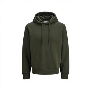 Sweat-shirts à capuche oversize pour couples, épais, style vintage, hiver, 100% coton, imprimé, tissé, uni, teint, avec poche - Product Image 4
