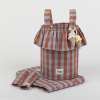 Sac Organisateur de Poussette à Trois Couches Portable pour Voyage, Panier à Couches pour Bébé avec Couvercle à Cordon de Serrage, Rangement pour Maman