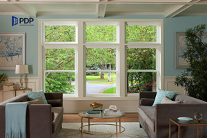 Phong cách Mỹ đôi treo dọc cửa sổ trượt chống gió cách âm với gấp mở phong cách nhà bếp làm bằng nhôm thép - Product Image 6