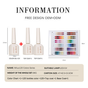 ZRKGEL OEM/ODM logotipo personalizado 120 colores sólido de larga duración UV Gel Polish Collection Set para Nail Art DIY Manicure - Product Image 5