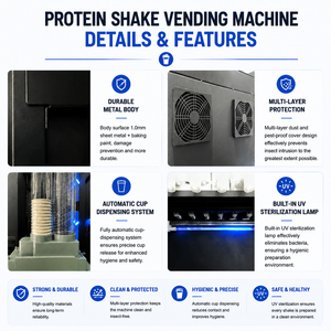 Máquina expendedora automática inteligente de té con leche, con brazo robótico dispensador de vasos, máquina comercial de autoservicio de proteínas para uso en edificios de oficinas. - Product Image 2