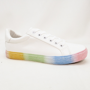 De moda de tacón plano de las mujeres blancas zapatillas de lona zapatos de <span class=keywords><strong>mujer</strong></span> zapatos vulcanizados - Product Image 2