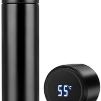 Termo Inteligente Digital con Logotipo Personalizado, Botella de Agua para Niños, Acero Inoxidable, Aislamiento al Vacío, Pantalla LED, 500 ml, 12-24 Horas de Temperatura