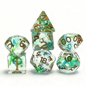 Hars Transparant Tweekleurig Goud Lettertype Bewegingspad Veelvlak Dnd Dobbelstenen Set Dragon En Dragon Rpg <span class=keywords><strong>Game</strong></span> Cadeau - Product Image 2