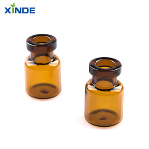 Frasco Redondo de Vidrio Ámbar para Uso en Laboratorio con Tapón de Goma, para Almacenamiento de Píldoras Perfumadas, Tratamiento de Superficie con Serigrafía, Infusión Xinde CN/JIA - Product Image 1