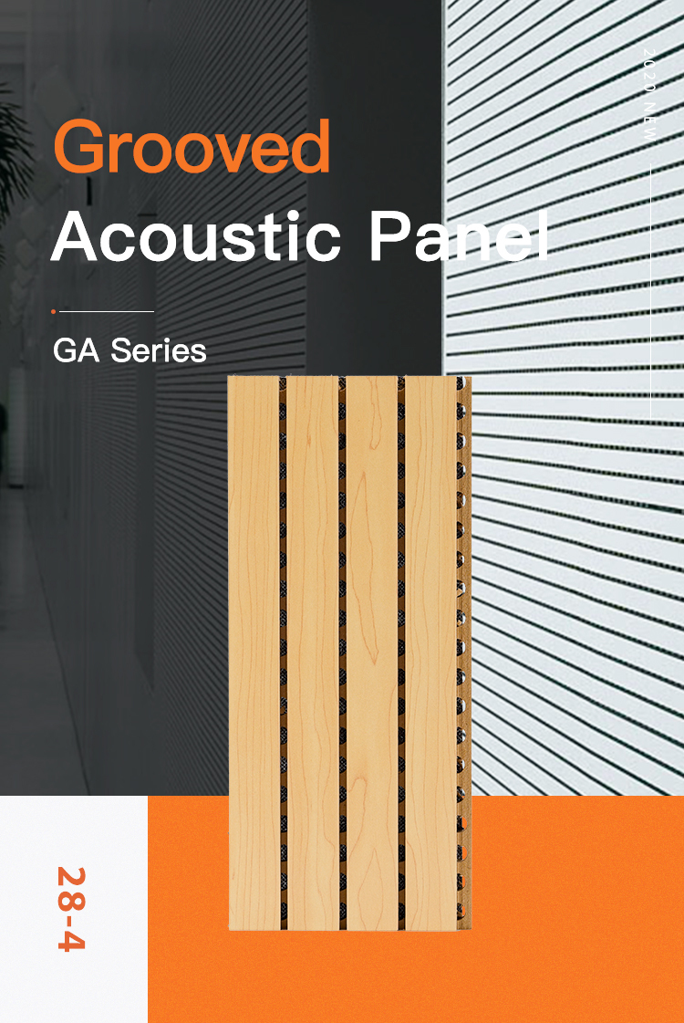 Prix usine En Gros Résistant au Feu Mur Mdf Rainuré Acoustique Panneaux D'art Panneau Diviseur De Pièce En Bois Pour Auditorium