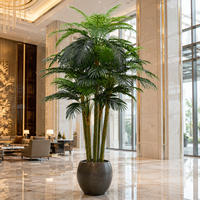Grand palmier artificiel, plante tropicale artificielle haute pour la décoration de hall d'hôtel, centre commercial, aménagement paysager, vente en gros OEM