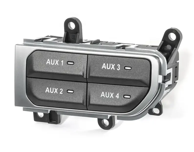 Kit de interruptor auxiliar con papelera izquierda, panel de color negro, 4 botones, accesorios de trabajo posventa para Jeep Wrangler JL 4x4, todoterreno