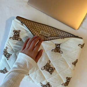 Nuevo producto transfronterizo: Funda/bolsa para portátil con diseño de oso de peluche, linda funda protectora acolchada para iPad/tablet. - Product Image 4
