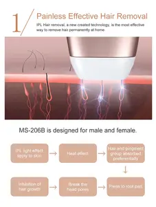 Профессиональное лазерное удаление волос на 300000 вспышек, безболезненное удаление волос на долгое время, портативный лазерный эпилятор ipl