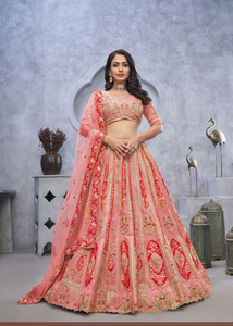 Lehenga Choli en Soie de Surat Moderne et Tendance, Tenue de Mariage Indienne, Collection Festive Ethnique Réversible - Product Image 4