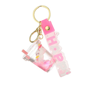 Dessin animé mignon KT porte-clés huile dans la <span class=keywords><strong>bouteille</strong></span> de sables mouvants mignon flottant bulle perles dérive Sanrioed liquide porte-clés - Product Image 5