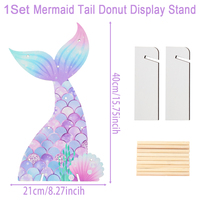 Lot de 2 présentoirs en bois licorne pour donuts, supports muraux pour noix, pour mariage, baby shower, anniversaire, outils de pâtisserie - pour la décoration de fête