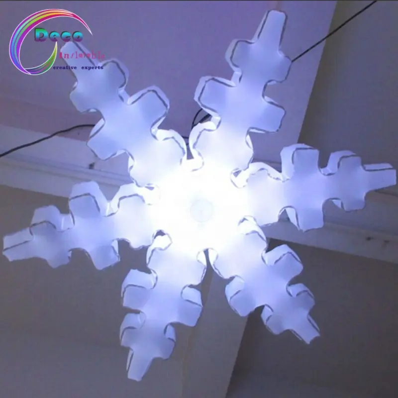 Christmas Lighted Mall Ceiling Decoration Inflatable Snowflake