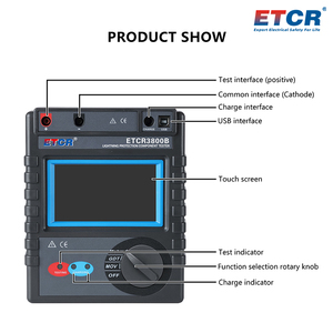 ETCR3800B เครื่องทดสอบการป้องกันฟ้าผ่าด้วยฟังก์ชันการตั้งค่าพารามิเตอร์ระดับมืออาชีพ - Product Image 3