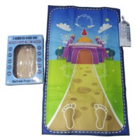 Tapis de prière électronique musulman sensible au toucher, tapis d'apprentissage du Salat avec Coran et Dua, tapis de prière islamique doux et pliable pour enfants
