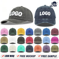 Casquette de baseball OEM personnalisée avec logo, style délavé, 6 panneaux, casquette de sport délavée, style européen et américain, respirante, taille unique