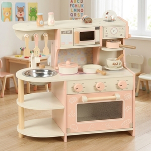 Ensemble de cuisine en bois pour enfants, jouet de simulation de cuisine pour tout-petits - Product Image 4