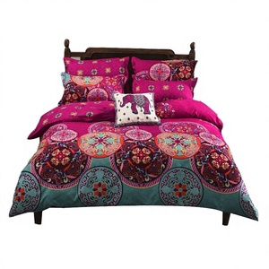 230*270 cm 3 PCS Woven Printed Light Luxury <b>Bed</b> <b>Sheet</b> Set Pillowcases Custom Colors Polyester/Cotton Wedding Use 100TC High - Product Image 3