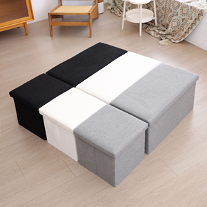 Banc de rangement pliable moderne en tissu, banc en MDF en bois durable pour le salon, canapé-<span class=keywords><strong>lit</strong></span> - Product Image 2