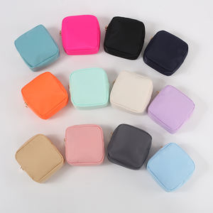 Hızlı gemi su geçirmez naylon küçük Mini sevimli fermuar su geçirmez güzellik seyahat tuvalet siyah makyaj organizatör kadın kozmetik çantası - Product Image 2