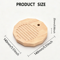 Base universelle personnalisable en bois d'hévéa pour lampe chauffe-bougie aromatique à minuterie et lampe de bureau d'ambiance